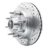 R1 Concepts 1980-1985 Ford F-250 2WD (Excl Super Duty) Front Right Drilled & Slotted Silver Brake Rotor by R1 Concepts 631-54106R