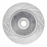 R1 Concepts 1980-1985 Ford F-250 2WD (Excl Super Duty) Front Right Drilled & Slotted Silver Brake Rotor by R1 Concepts 631-54106R