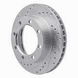 R1 Concepts 1980-1994 Ford F-250 4WD (Excl Super Duty) Front Left Drilled & Slotted Silver Brake Rotor by R1 Concepts 631-54108L