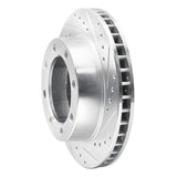 R1 Concepts 1980-1994 Ford F-350 4WD (Excl Super Duty) Front Right Drilled & Slotted Silver Brake Rotor by R1 Concepts 631-54108R