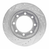 R1 Concepts 1980-1994 Ford F-350 4WD (Excl Super Duty) Front Right Drilled & Slotted Silver Brake Rotor by R1 Concepts 631-54108R