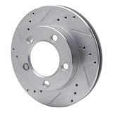 R1 Concepts 1976-1993 Ford F-150 4WD Front Left Drilled & Slotted Silver Brake Rotor