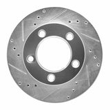 R1 Concepts 1976-1993 Ford F-150 4WD Front Left Drilled & Slotted Silver Brake Rotor