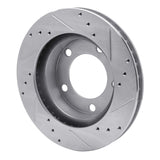 R1 Concepts 1976-1993 Ford F-150 4WD Front Left Drilled & Slotted Silver Brake Rotor