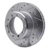 R1 Concepts 1988-1998 Ford F59 Commercial Stripped Chassis Rear Left/Front Left Drill & Slot Silver Brake Rotor by R1 Concepts 631-54112L