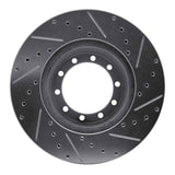 R1 Concepts 1988-1998 Ford F59 Commercial Stripped Chassis Rear Left/Front Left Drill & Slot Silver Brake Rotor by R1 Concepts 631-54112L