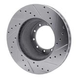 R1 Concepts 1988-1998 Ford F59 Commercial Stripped Chassis Rear Left/Front Left Drill & Slot Silver Brake Rotor by R1 Concepts 631-54112L