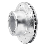 R1 Concepts 1988-1998 Ford F-550 Super Duty Rear Right/Front Right Drilled & Slotted Silver Brake Rotor by R1 Concepts 631-54112R