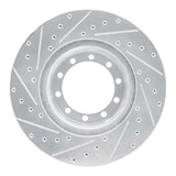 R1 Concepts 1988-1998 Ford F-550 Super Duty Rear Right/Front Right Drilled & Slotted Silver Brake Rotor by R1 Concepts 631-54112R
