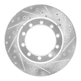 R1 Concepts 1988-1998 Ford F-550 Super Duty Rear Right/Front Right Drilled & Slotted Silver Brake Rotor by R1 Concepts 631-54112R