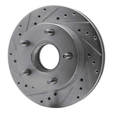 R1 Concepts 1986-1988 Ford F-150 4WD Front Left Drilled & Slotted Silver Brake Rotor by R1 Concepts 631-54113L