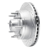 R1 Concepts 1986-1994 Ford E-250 Econoline Front Left Drilled & Slotted Silver Brake Rotor by R1 Concepts 631-54118L