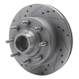 R1 Concepts 1995-2007 Ford E-350 Econoline Club Wagon Front Left Drilled & Slotted Silver Brake Rotor by R1 Concepts 631-54136L