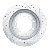 R1 Concepts 1995-1999 Ford F-250 4WD (Excl Super Duty) Front Left Drilled & Slotted Silver Brake Rotor by R1 Concepts 631-54143L