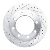 R1 Concepts 1995-1999 Ford F-250 4WD (Excl Super Duty) Front Left Drilled & Slotted Silver Brake Rotor by R1 Concepts 631-54143L