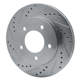 R1 Concepts 1997-2004 Ford F-150 4WD Front Left Drilled & Slotted Silver Brake Rotor by R1 Concepts 631-54147L