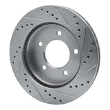 R1 Concepts 1997-2004 Ford F-150 4WD Front Left Drilled & Slotted Silver Brake Rotor by R1 Concepts 631-54147L