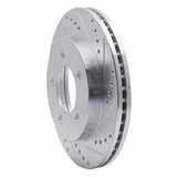 R1 Concepts 1997-2004 Ford F-150 4WD Front Right Drilled & Slotted Silver Brake Rotor by R1 Concepts 631-54147R