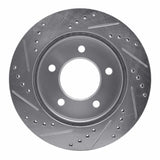 R1 Concepts 1997-2004 Ford F-150 4WD Front Right Drilled & Slotted Silver Brake Rotor by R1 Concepts 631-54147R