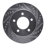 R1 Concepts 1997-2004 Ford F-150 4WD Front Right Drilled & Slotted Silver Brake Rotor by R1 Concepts 631-54147R