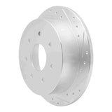 R1 Concepts 1997-2004 Ford F-250 4WD (Excl Super Duty) Rear Right Drilled & Slotted Silver Brake Rotor by R1 Concepts 631-54151R