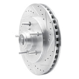 R1 Concepts 1997-2000 Ford Expedition Front Right Drilled & Slotted Silver Brake Rotor by R1 Concepts 631-54153R