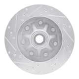R1 Concepts 1997-2002 Ford F-150 RWD Front Right Drilled & Slotted Silver Brake Rotor by R1 Concepts 631-54155R