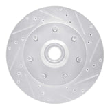 R1 Concepts 1997-2002 Ford F-150 RWD Front Right Drilled & Slotted Silver Brake Rotor by R1 Concepts 631-54155R