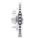 R1 Concepts 1997-2002 Ford F-150 RWD Front Right Drilled & Slotted Silver Brake Rotor by R1 Concepts 631-54155R
