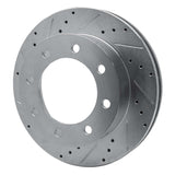 R1 Concepts 1992-1999 Ford F-250 4WD (Super Duty) Front Left Drilled & Slotted Silver Brake Rotor by R1 Concepts 631-54157L