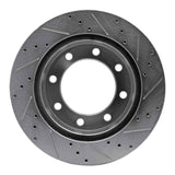 R1 Concepts 1992-1999 Ford F-250 4WD (Super Duty) Front Left Drilled & Slotted Silver Brake Rotor by R1 Concepts 631-54157L