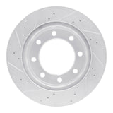 R1 Concepts 1992-1999 Ford F-250 4WD (Super Duty) Front Right Drilled & Slotted Silver Brake Rotor by R1 Concepts 631-54157R