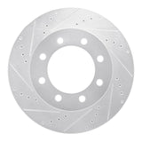 R1 Concepts 1999-2001 Ford F-450 Super Duty Front Left Drilled & Slotted Silver Brake Rotor by R1 Concepts 631-54158L