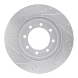 R1 Concepts 1999-2001 Ford F-550 Super Duty Front Right Drilled & Slotted Silver Brake Rotor by R1 Concepts 631-54158R