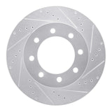 R1 Concepts 1999-2001 Ford F-550 Super Duty Front Right Drilled & Slotted Silver Brake Rotor by R1 Concepts 631-54158R