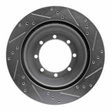 R1 Concepts 1999-2004 Ford F-350 Super Duty 4WD Rear Left Drilled & Slotted Silver Brake Rotor by R1 Concepts 631-54160L