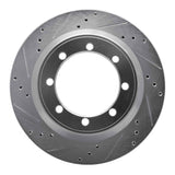 R1 Concepts 1999-2004 Ford F-350 Super Duty 4WD Rear Left Drilled & Slotted Silver Brake Rotor by R1 Concepts 631-54160L