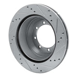 R1 Concepts 1999-2004 Ford F-350 Super Duty 4WD Rear Left Drilled & Slotted Silver Brake Rotor by R1 Concepts 631-54160L