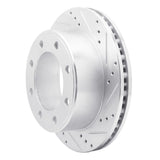 R1 Concepts 1999-2005 Ford F-250 2WD (Super Duty) Rear Right Drilled & Slotted Silver Brake Rotor by R1 Concepts 631-54161R