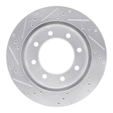 R1 Concepts 1999-2005 Ford F-250 2WD (Super Duty) Rear Right Drilled & Slotted Silver Brake Rotor by R1 Concepts 631-54161R