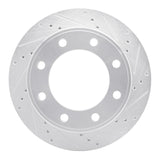 R1 Concepts 1999-2005 Ford F-250 2WD (Super Duty) Rear Right Drilled & Slotted Silver Brake Rotor by R1 Concepts 631-54161R