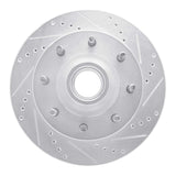 R1 Concepts 1999-2002 Ford F-350 Super Duty 2WD Front Right Drilled & Slotted Silver Brake Rotor by R1 Concepts 631-54162R