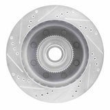 R1 Concepts 1999-2002 Ford Excursion Front Right Drilled & Slotted Silver Brake Rotor by R1 Concepts 631-54163R
