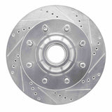 R1 Concepts 1999-2002 Ford Excursion Front Right Drilled & Slotted Silver Brake Rotor by R1 Concepts 631-54163R