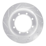 R1 Concepts 1999-2007 Ford E-350 Super Duty Rear Left Drilled & Slotted Silver Brake Rotor by R1 Concepts 631-54168L