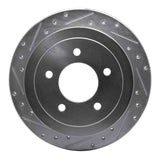 R1 Concepts 1997-2004 Ford F-150 RWD Rear Left Drilled & Slotted Silver Brake Rotor by R1 Concepts 631-54173L