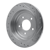 R1 Concepts 1997-2004 Ford F-150 RWD Rear Left Drilled & Slotted Silver Brake Rotor by R1 Concepts 631-54173L