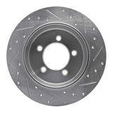Dynamic Friction 2002-2010 Ford Explorer Sport Trac Rear Left Drilled & Slotted Silver Brake Rotor by Dynamic Friction Company 631-54178L