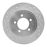 Dynamic Friction 2002-2010 Ford Explorer Sport Trac Rear Left Drilled & Slotted Silver Brake Rotor by Dynamic Friction Company 631-54178L