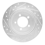 Dynamic Friction 2002-2010 Ford Explorer Rear Right Drilled & Slotted Silver Brake Rotor by Dynamic Friction Company 631-54178R